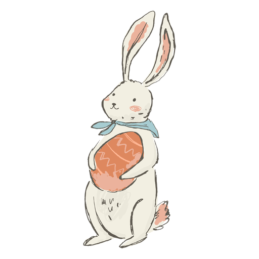 Cute easter bunny illustration