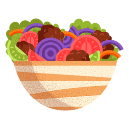 Falafel Salat arabisches Essen Illustration PNG-Design