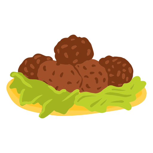 Falafel arabic food illustration