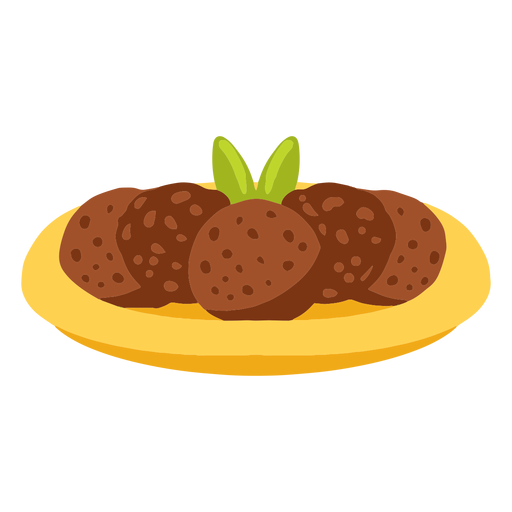 Ilustra??o de comida ?rabe de p?o pita falafel Desenho PNG