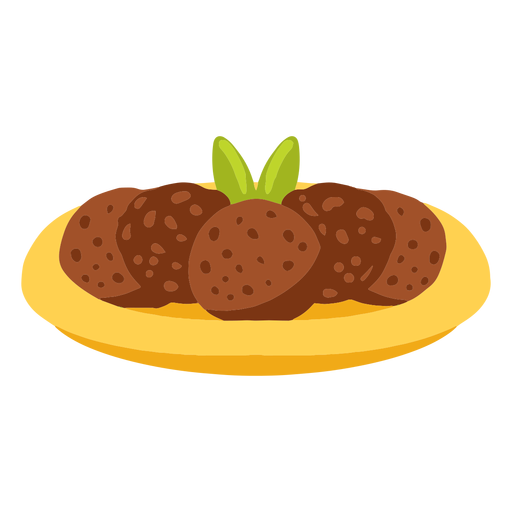 Ilustraci?n de comida ?rabe de pan de pita de falafel Diseño PNG