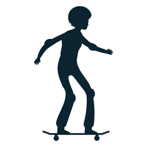 Weibliche Skater-Silhouette PNG-Design