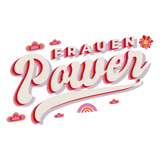 Frauen power german lettering PNG Design