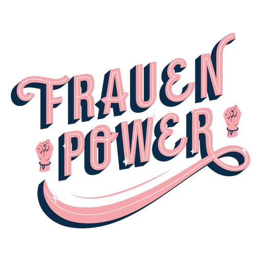 Frauen power lettering Diseño PNG