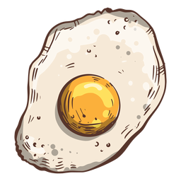 Fried Egg Illustration PNG & SVG Design For T-Shirts