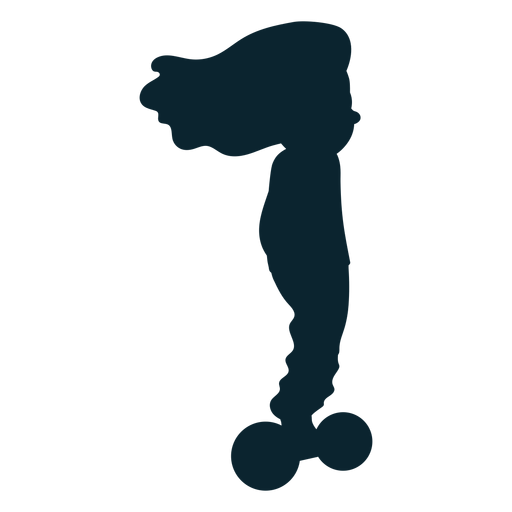 M?dchen Hoverboard Silhouette PNG-Design
