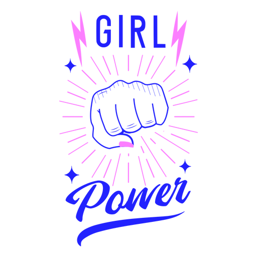 Girl power badge design - Transparent PNG & SVG vector file