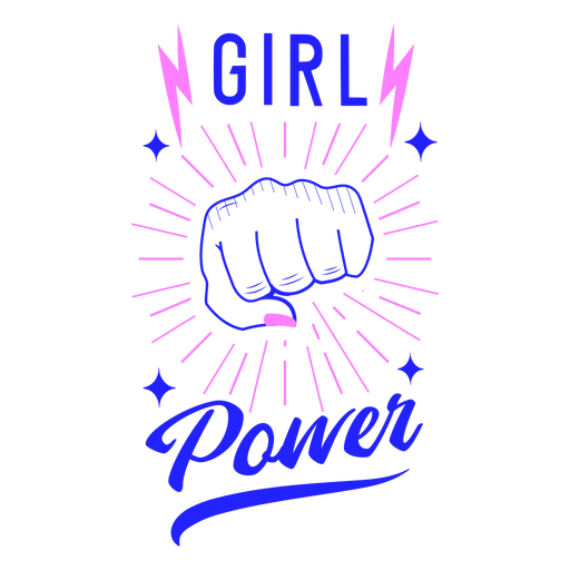 Girl power badge design PNG Design