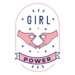 Girl Power Design Abzeichen PNG-Design