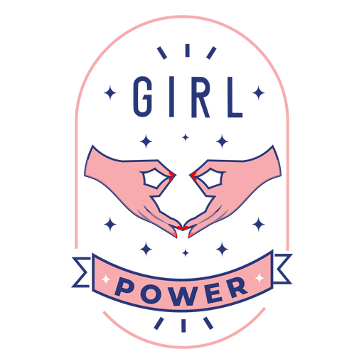 Girl Power Design Abzeichen PNG-Design
