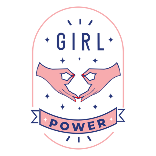 Girl power design badge PNG Design