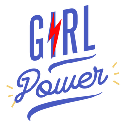 Girl power lettering PNG Design