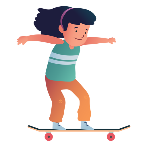 Girl skater character - Transparent PNG & SVG vector file