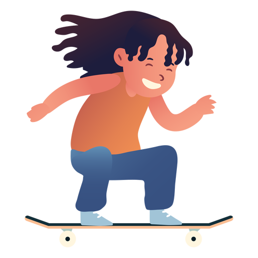 Mädchen Skating Charakter PNG-Design