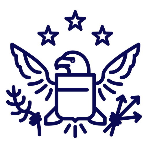 Great seal of usa stroke PNG Design
