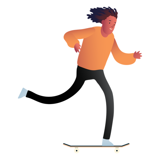 Personagem de skatista de cara Desenho PNG