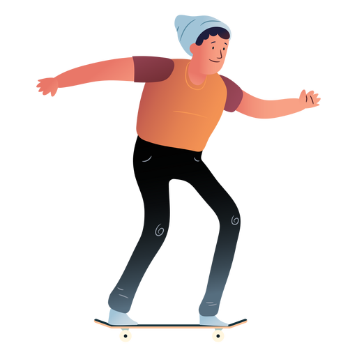 Guy Skating Charakter PNG-Design