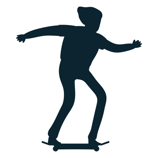 Guy skating silhouette PNG Design