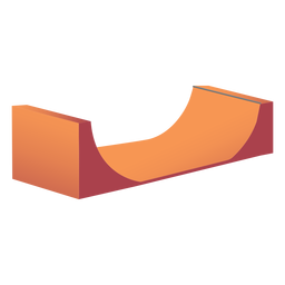 Half pipe skate ramp PNG Design