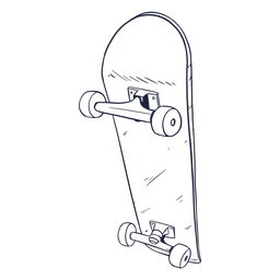 Hand drawn skateboard PNG Design
