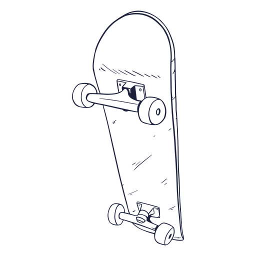 Hand drawn skateboard PNG Design