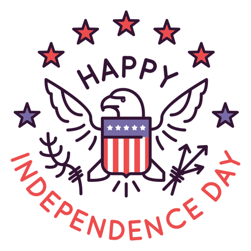 Happy independence day badge PNG Design