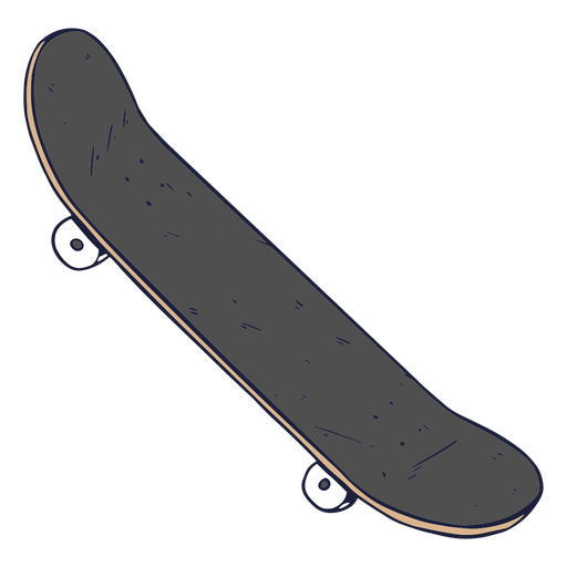 Illustration graues Skateboard PNG-Design