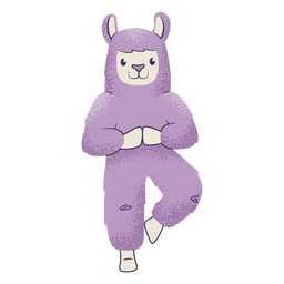 Llama tree pose yoga PNG Design