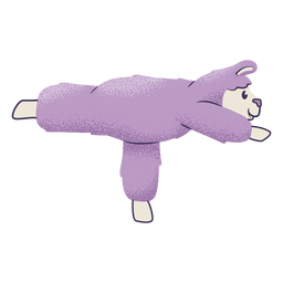 Llama yoga warrior pose PNG Design
