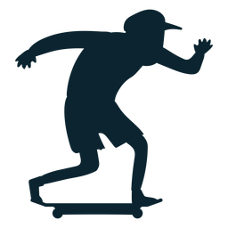 Männliche Skater-Silhouette PNG-Design