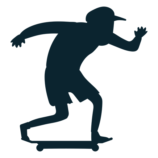 Male skater silhouette PNG Design