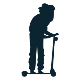 Man kick scooter silhouette PNG Design