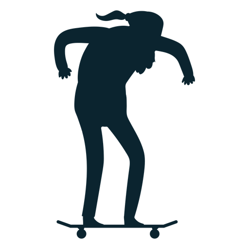 Silhueta de velho patinando