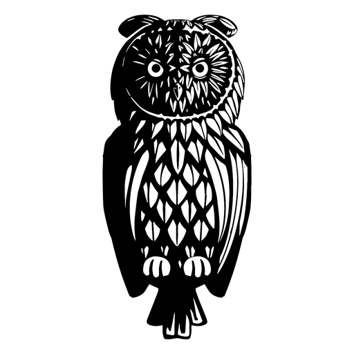 Owl black and white