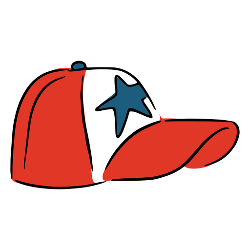 Patriotische amerikanische Kappe PNG-Design
