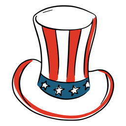 Patriotic american top hat PNG Design
