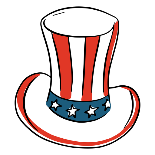 Sombrero de copa americano patriótico Diseño PNG