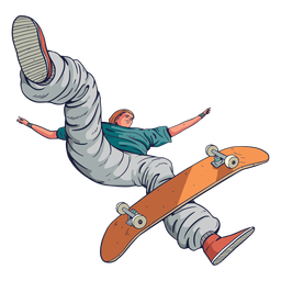 Personaje de skater profesional Diseño PNG