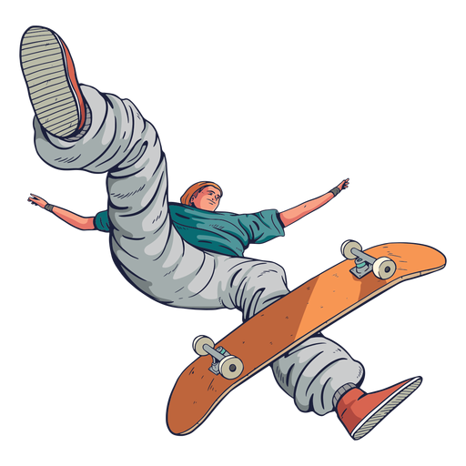 Pro skater character PNG Design