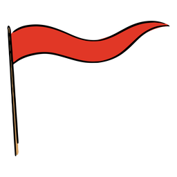 Banderín rojo Diseño PNG