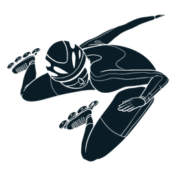 Rollerskater character black Transparent PNG