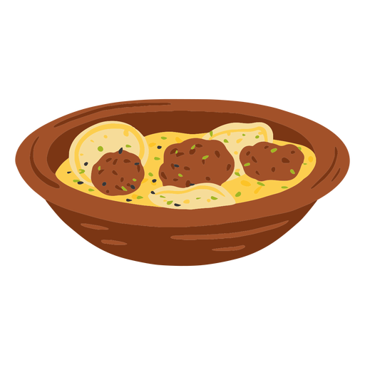 Ilustración de comida árabe shurba Diseño PNG