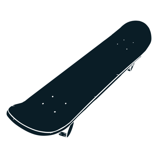 Seitliches Skateboard schwarz PNG-Design
