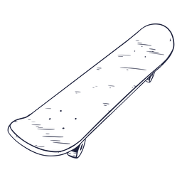 Dibujado a mano patineta lateral Diseño PNG