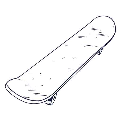 Dibujado a mano patineta lateral