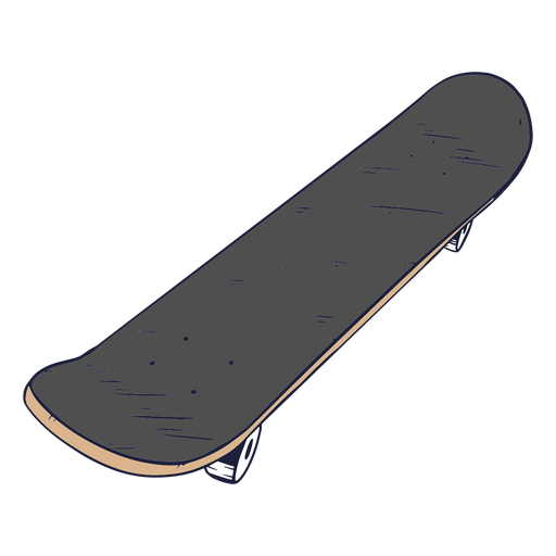 Seitliche Skateboardillustration PNG-Design