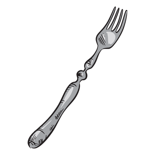 Silver fork illustration