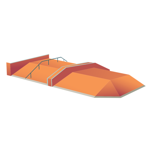 Skate ramp with rails PNG Design