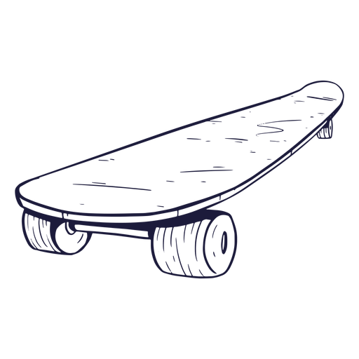 Skate desenhado à mão Desenho PNG
