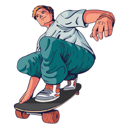 Skater Character PNG & SVG Design For T-Shirts